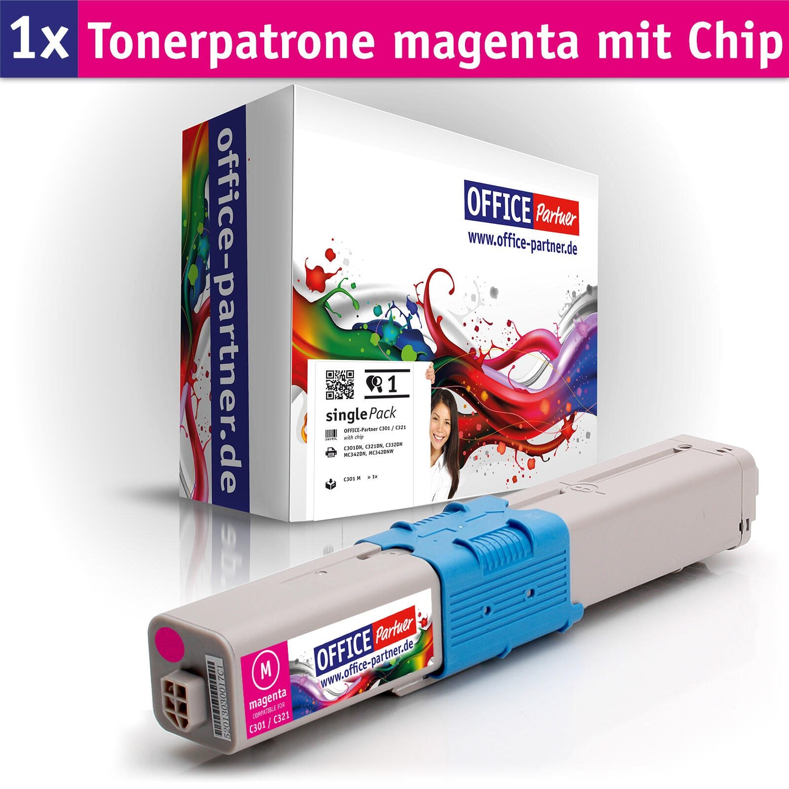 OFFICE-Partner Premium Toner alternativ zu OKI C301 / C321 M - magenta OFFICE-Partner Premium Toner alternativ zu OKI C301 / C321 M - magenta